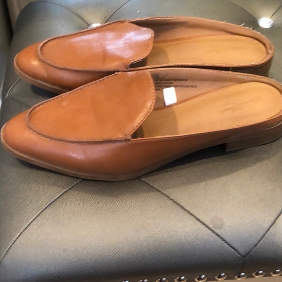Brown faux leather mules/loafers - Picture 2 of 3
